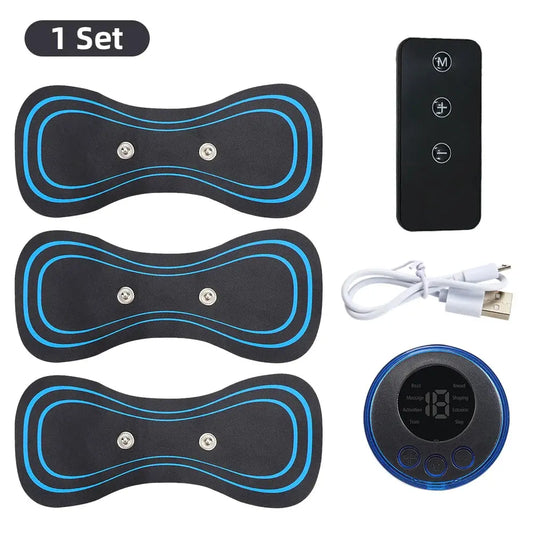 Electric Neck Massager EMS Muscle Massage Stimulator Low Frequency Instrument Back Cervical Calf Patches Pain Joints Mini Device Vornique