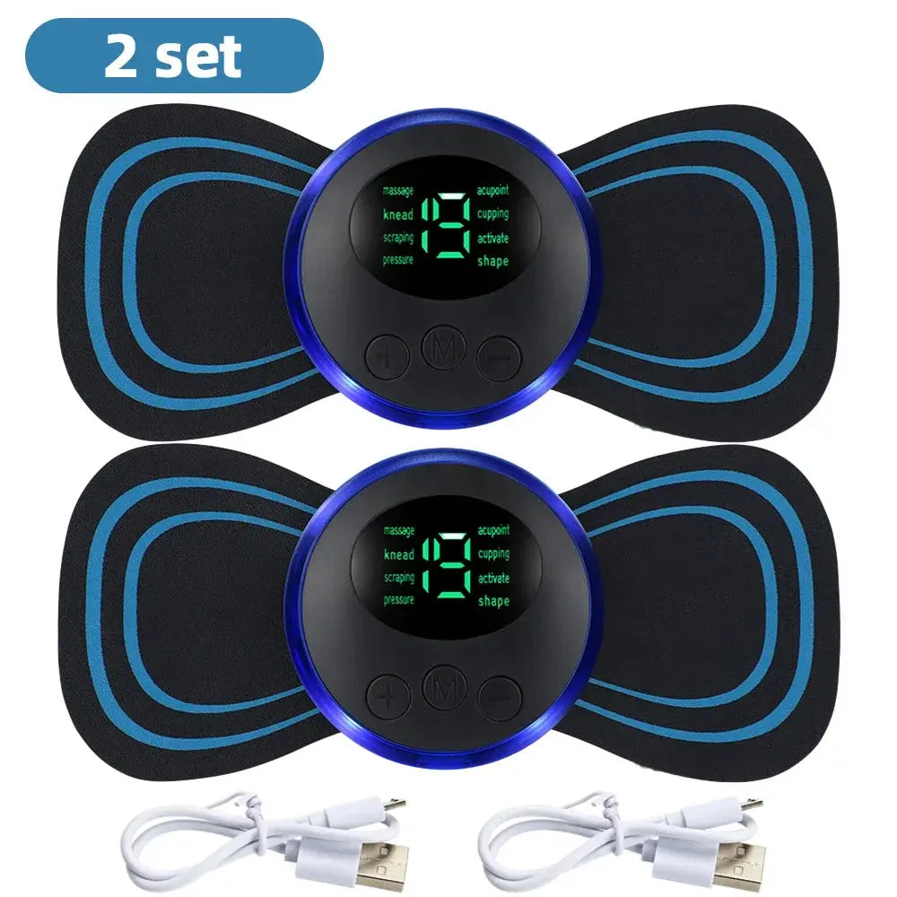 Electric Neck Massager EMS Muscle Massage Stimulator Low Frequency Instrument Back Cervical Calf Patches Pain Joints Mini Device Vornique