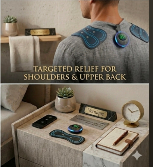 Electric Neck Massager EMS Muscle Massage Stimulator Low Frequency Instrument Back Cervical Calf Patches Pain Joints Mini Device Vornique