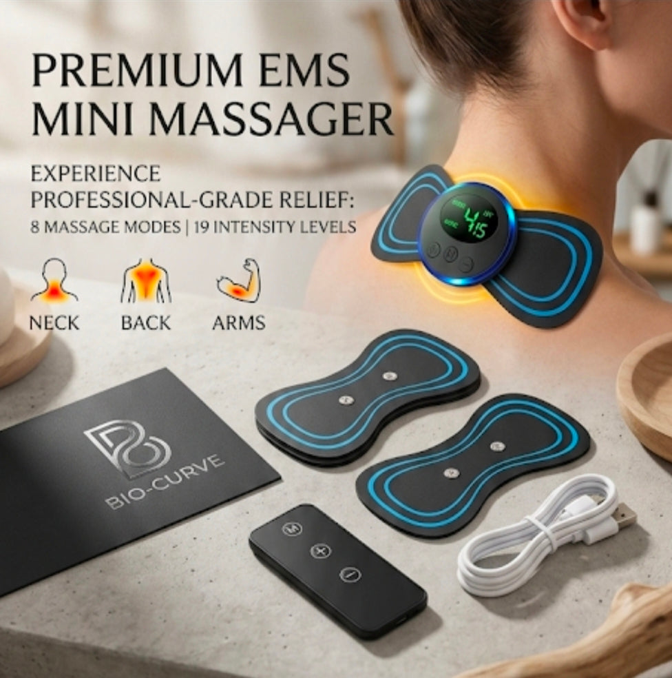 Electric Neck Massager EMS Muscle Massage Stimulator Low Frequency Instrument Back Cervical Calf Patches Pain Joints Mini Device Vornique